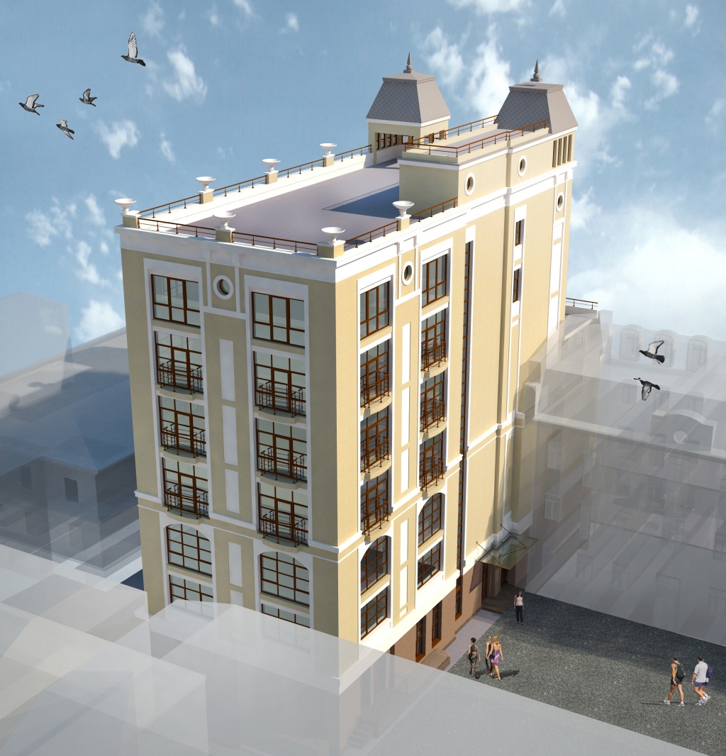 Reconstruction of non-residential building into an office complex